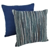Blue and Brown Natural Palette Striped 20" Throw Pillows (Set of 2) - BLZ-IE-20-YRN-S2-MX-1