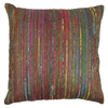 20" Throw Pillows - Rainbow Yarn & Bronze Fabric (Set of 2) - BLZ-IE-20-YRN-S2-RBW-BZ