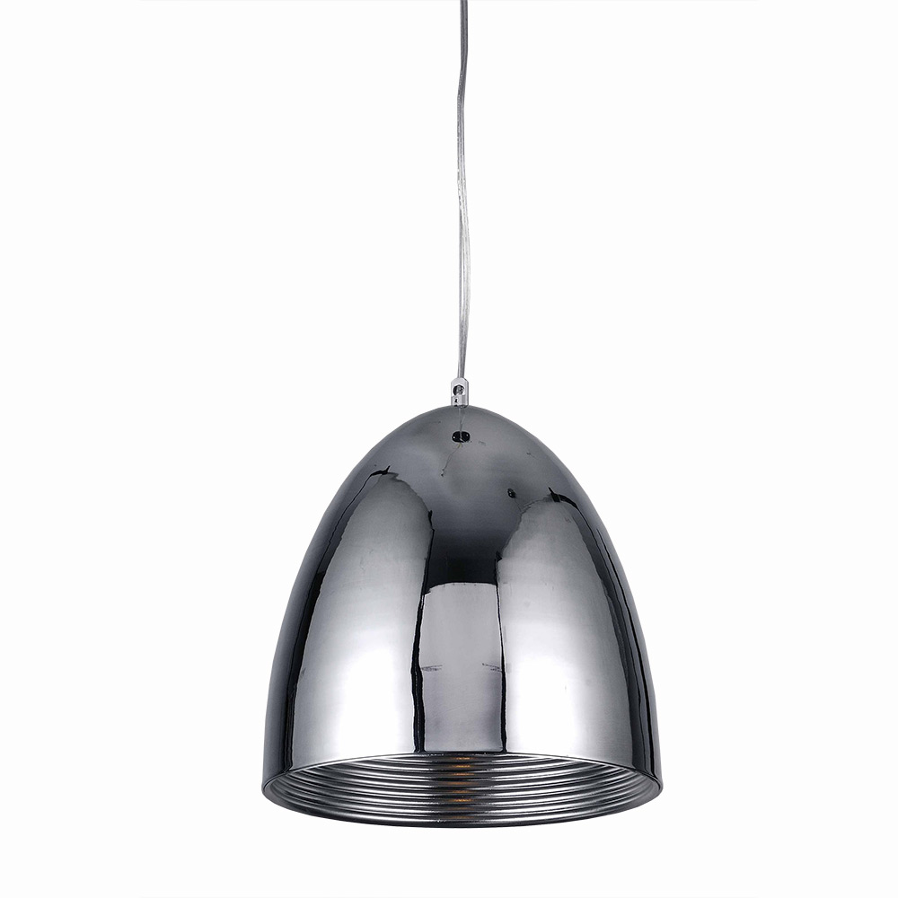 Fulton 8 Inch Pendant Light - Chrome, Steel | DCG Stores