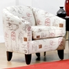 Boulder Modern Accent Chair - Postal Ruby Fabric - CHF-152769-CH