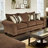 Clearlake Roll Arm Fabric Sofa - Masterpiece Chocolate - CHF-183703-3950