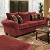 Clearlake Roll Arm Fabric Sofa - Masterpiece Burgundy - CHF-183703-3952