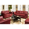 Del Mar Tufted Leather Loveseat - Tonto Strawberry - CHF-184502-5122