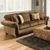Fairfax Sleigh Arm Sofa - Cornell Chestnut Fabric - CHF-185653-1662