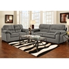 Baltimore Padded Loveseat - Cumulus Charcoal Fabric - CHF-194802-CC