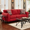 Lehigh Microfiber Sofa - Patriot Red - CHF-195003-PR