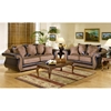 Vicky Chocolate and Mocha Upholstered Loveseat - CHF-2700-L-BM
