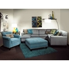 Tiffany 3-Piece Sectional Sofa - Buttons, Milan Pool Fabric - CHF-278000A-SEC