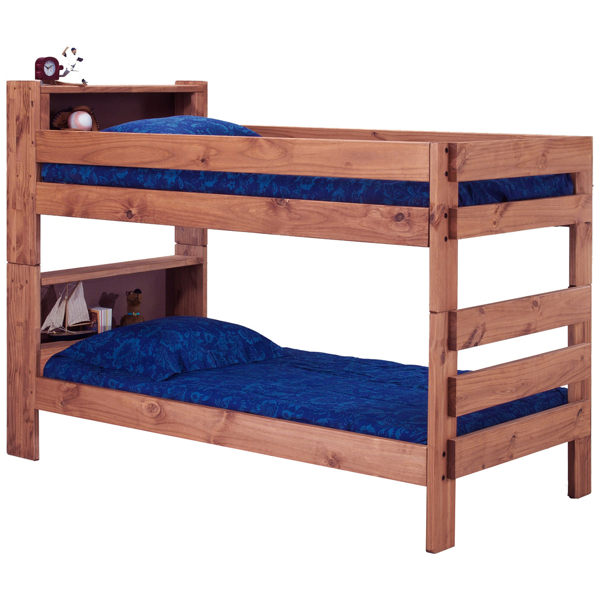 bunk beds with bookcase headboards