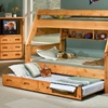 Twin Over Full Bunk Bed - Staircase, Trundle Unit, Cinnamon - CHF-3544720-4754-T