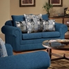 Marsha Loveseat - Rolled Arms, Tahoe Navy Fabric - CHF-3550-L