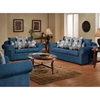 Marsha Loveseat - Rolled Arms, Tahoe Navy Fabric - CHF-3550-L