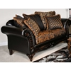Elegant Traditional Upholstered Loveseat - Carved Wood Trim - CHF-3700-L