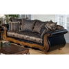 Winnie Candytuft Storm Fabric Sofa with Wood Trim - CHF-4150-S-CS