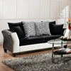 Tau Modern Sofa - Jefferson Black & Avanti White Upholstery - CHF-424173-02-S