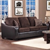 Kappa Upholstered Sofa - Block Feet, Velvety Fabric Cushions - CHF-427000-01-S