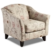 Gloucester Lounge Chair in Postale Ruby Print Fabric - CHF-FS452-C-PR