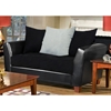 Jane Modern Loveseat with Black Seat Cushions - CHF-4650-L-BB