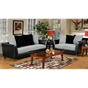 Jane Two-Toned Modern Sofa with Upholstered Base - CHF-4650-S-BL