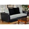 Jane Two-Toned Modern Sofa with Upholstered Base - CHF-4650-S-BL