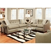 Brittany Sloped Arm Loveseat - Buttons, Stoked Pewter Fabric - CHF-475440-L-SP