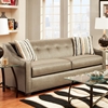 Brittany Sloped Arm Sofa - Buttons, Stoked Pewter Fabric - CHF-475440-S-SP