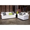 Gordon Round Arm Sofa - Block Feet, Newberry Peat Fabric - CHF-50160-S