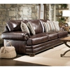 Rose Upholstered Sofa - Nail Heads, Bun Feet, Chocolate - CHF-529003