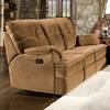 Oak Reclining Sofa - Nightparty Tobacco Fabric - CHF-52909-30