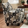 Daisy Floral Accent Chair - Springfever Stone Fabric - CHF-52AC1342A