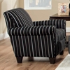 Daisy Striped Accent Chair - Ellington Ebony Fabric - CHF-52AC842A