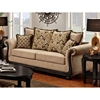 Lily Rolled Arm Sofa - Pumpkin Feet, Delray Taupe Fabric - CHF-6000-S-DT