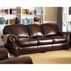 Socorro Traditional Leather Sofa - Hillsboro Prairie Meadows - CHF-62H039-30