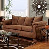 Payton Pillow Back Sofa - Aruba Chocolate Microfiber - CHF-6703-AC