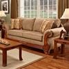 Shannen Sofa - Wood Trim, Radar Mocha Fabric - CHF-8403-RM