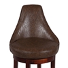 Daira 30'' Swivel Bar Stool - Wenge, Antique Brown Leather - CI-0290-BS