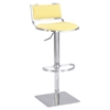 Pneumatic Stool - Yellow, Brushed Stainless Steel Base, Open Back - CI-0895-AS-YLW