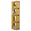 Open Bookshelf - 4 Shelves, Glossy Yellow Lacquer - CI-6951-BKS