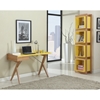 Open Bookshelf - 4 Shelves, Glossy Yellow Lacquer - CI-6951-BKS