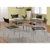 Daisy 5 Pieces Dining Set - Black and Clear - CI-DAISY-5PC
