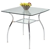 Daisy Contemporary Dining Set with Square Glass Table - CI-DAISY-5-PC-SET