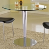 Grand Contemporary Pub Table - Round Glass, Chrome - CI-GRAND-CNT