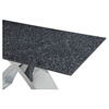 Ingrid Rectangular Dining Table - Granite Top, Shiny Stainless Steel - CI-INGRID-DT