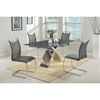 Ingrid Rectangular Dining Table - Granite Top, Shiny Stainless Steel - CI-INGRID-DT