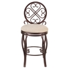 Lily Counter Stool - Memory Swivel, Taupe Seat, Hammered Brown - CI-LILY-CS-TPE