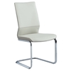 Lydia Cantilever Side Chair - Cream, Sled Chrome Base (Set of 2) - CI-LYDIA-SC-CRM