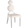 Oprah Contemporary Side Chair - Chrome, White - CI-OPRAH-SC-WHT