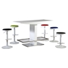 Orchard Rectangular Bar Table - White, Polished Stainless Steel - CI-ORCHARD-BAR