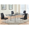 Paisley Extension Dining Table - Glass Top, Chrome Base - CI-PAISLEY-DT
