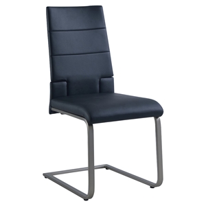 Savannah Motion Side Chair - Faux Leather, Black (Set of 2) 